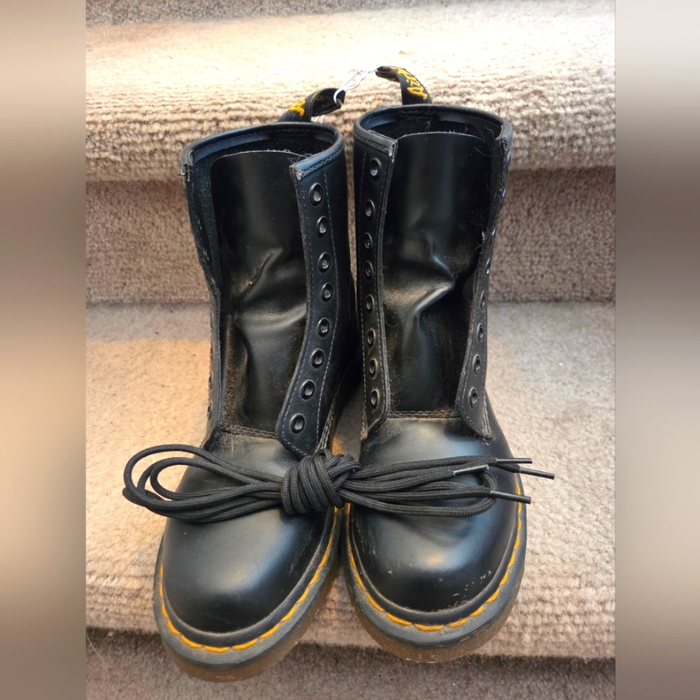 Dr. Martens Black Leather Boots